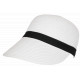 Visière Paille Femme Blanche Casquette été Protection Soleil CHAPEAUX Nyls Création