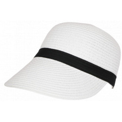 Visière Paille Femme Blanche Casquette été Protection Soleil CHAPEAUX Nyls Création