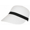 Visière Paille Femme Blanche Casquette été Protection Soleil