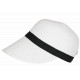 Visière Paille Femme Blanche Casquette été Protection Soleil CHAPEAUX Nyls Création
