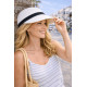 Visière Paille Femme Blanche Casquette été Protection Soleil CHAPEAUX Nyls Création