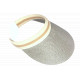 Visiere Femme Paille Grise et Beige Large Bord Protection Soleil Ete Plage CASQUETTES Nyls Création