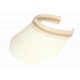 Visiere femme paille ecrue beige clair ivoire large visiere soleil ete plage naturel chic CASQUETTES Nyls Création