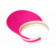 Visiere Femme Rose Fuchsia et Beige en Paille Large Bord Protection Soleil Ete Plage CASQUETTES Nyls Création