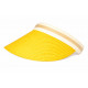 Visiere Femme Jaune en Paille Large Bord Protection Soleil Ete Plage CASQUETTES Nyls Création