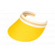 Visiere Femme Jaune en Paille Large Bord Protection Soleil Ete Plage CASQUETTES Nyls Création