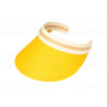 Visiere Femme Jaune en Paille Large Bord Protection Soleil Ete Plage