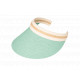 Visiere Femme Turquoise en Paille Large Bord Protection Soleil Ete Plage CASQUETTES Nyls Création
