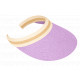 Visiere Femme Violette Lavande en Paille Large Bord Protection Soleil Ete Plage CASQUETTES Nyls Création
