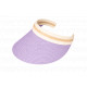 Visiere Femme Violette Lavande en Paille Large Bord Protection Soleil Ete Plage CASQUETTES Nyls Création