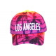 Casquette Enfant Los Angeles Palmier Rose Jaune - Fille Garçon 6-12 ans Réglable Été Plage Casquette Enfant Hip Hop Honour