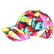 Casquette Enfant California Jaune Fluo Rouge Palmier - Fille Garçon 6-12 ans Réglable Streetwear Été Casquette Enfant Hip Hop...