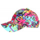 Casquette Enfant Cœur Turquoise Streetwear Graffiti - Fille Garçon 6-12 ans Réglable Casquette Enfant Hip Hop Honour