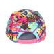 Casquette Enfant Cœur Turquoise Streetwear Graffiti - Fille Garçon 6-12 ans Réglable Casquette Enfant Hip Hop Honour
