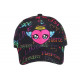 Casquette Enfant Cœur Noire Rose Streetwear - Fille Garçon 6-12 ans Réglable Casquette Enfant Hip Hop Honour