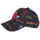 Casquette Enfant Cœur Noire Rose Streetwear - Fille Garçon 6-12 ans Réglable Casquette Enfant Hip Hop Honour