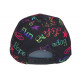 Casquette Enfant Cœur Noire Rose Streetwear - Fille Garçon 6-12 ans Réglable Casquette Enfant Hip Hop Honour