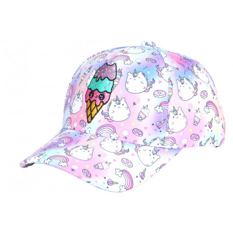 Casquette Enfant Licorne Rose Pastel - Fille 6-12 ans Réglable Été Fantaisie Casquette Enfant Hip Hop Honour