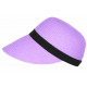 Visière Paille Femme Violette Lavande Casquette été Protection Soleil CHAPEAUX Nyls Création