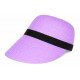 Visière Paille Femme Violette Lavande Casquette été Protection Soleil CHAPEAUX Nyls Création