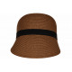 Visière Paille Femme Marron Foncé Casquette été Protection Soleil CHAPEAUX Nyls Création