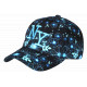 Casquette NY fleurs bleues – casquette florale streetwear tendance CASQUETTES Hip Hop Honour