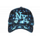 Casquette NY fleurs bleues – casquette florale streetwear tendance CASQUETTES Hip Hop Honour