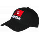 Casquette Tunisie Noire et Rouge Drapeau Tunisien Baseball CASQUETTES Nyls Création