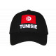 Casquette Tunisie Noire et Rouge Drapeau Tunisien Baseball CASQUETTES Nyls Création