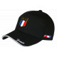 Casquette France Noire Drapeau Métal – Casquette Supporter Equipe France CASQUETTES PAYS