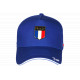 Casquette France Bleu Roi Drapeau Métal – Casquette Supporter Equipe France CASQUETTES PAYS
