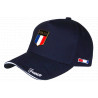 Casquette France Bleu Marine Drapeau Métal – Casquette Supporter Equipe France