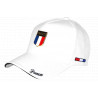 Casquette France Blanche Drapeau Métal – Casquette Supporter Equipe France