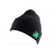 Bonnet à revers Noir Feuille de Cannabis ANCIENNES COLLECTIONS divers