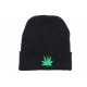 Bonnet à revers Noir Feuille de Cannabis ANCIENNES COLLECTIONS divers