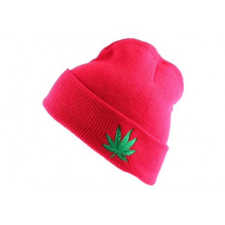 Bonnet à revers Rouge Feuille BONNETS JBB COUTURE