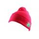 Bonnet à revers Rouge Feuille BONNETS JBB COUTURE