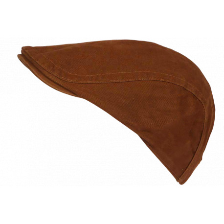 Casquette Plate Marron Coton Ajustable – Béret Camel Eté Look Homme Femme CASQUETTES Nyls Création