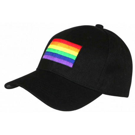 Casquette Arc-en-ciel Noire Homme Femme – Casquette Rainbow Multicolore Ajustable CASQUETTES Nyls Création