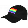 Casquette Arc-en-ciel Noire Homme Femme – Casquette Rainbow Multicolore Ajustable