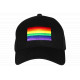 Casquette Arc-en-ciel Noire Homme Femme – Casquette Rainbow Multicolore Ajustable CASQUETTES Nyls Création