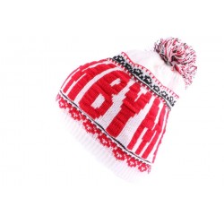 Bonnet YMCMB Blanc et Rouge avec pompon ANCIENNES COLLECTIONS divers