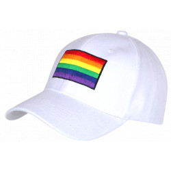 Casquette Arc-en-ciel Blanche Femme Homme – Casquette Rainbow Multicolore Ajustable CASQUETTES Nyls Création