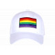 Casquette Arc-en-ciel Blanche Femme Homme – Casquette Rainbow Multicolore Ajustable CASQUETTES Nyls Création