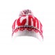 Bonnet YMCMB Blanc et Rouge avec pompon ANCIENNES COLLECTIONS divers