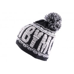 Bonnet YMCMB Noir et Gris avec pompon ANCIENNES COLLECTIONS divers