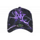 Casquette Enfant Violette Noire Originale Eklyr NY Baseball 7 a 12 ans Casquette Enfant Hip Hop Honour