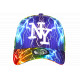 Casquette Enfant Multicolore Eclairs Originale Eklyr NY Baseball 7 a 12 ans Casquette Enfant Hip Hop Honour
