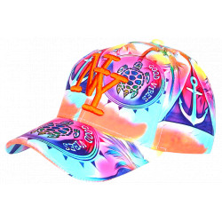 Casquette Enfant Orange Tortues - Casquette Garçon Fille Tropicale 7 a 12 ans Casquette Enfant Hip Hop Honour