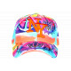 Casquette Enfant Orange Tortues - Casquette Garçon Fille Tropicale 7 a 12 ans Casquette Enfant Hip Hop Honour